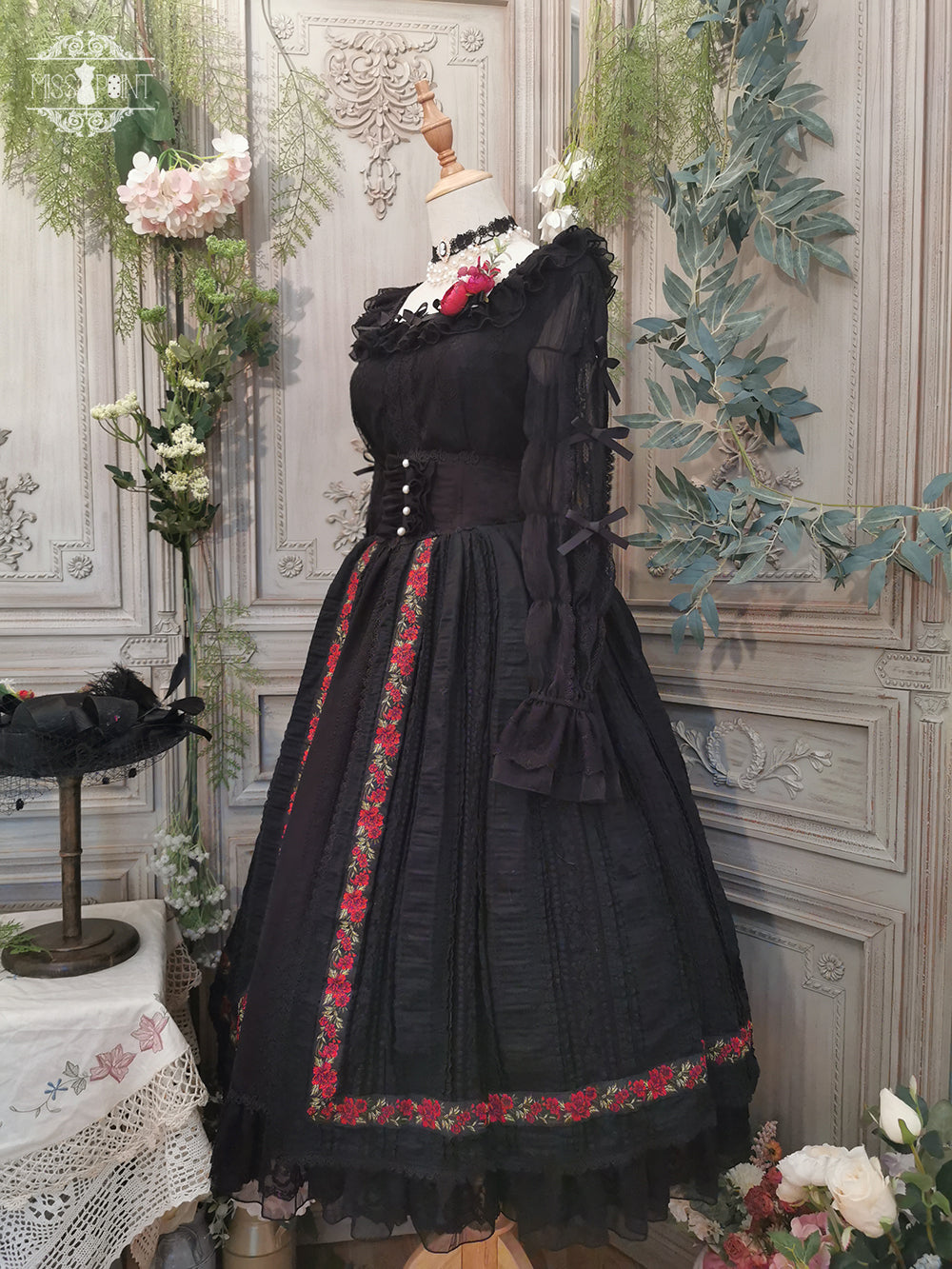 Miss Point - The Sally Gardens - Fish Bone High Waist Lolita Skirt