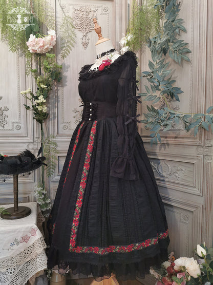 Miss Point - The Sally Gardens - Fish Bone High Waist Lolita Skirt