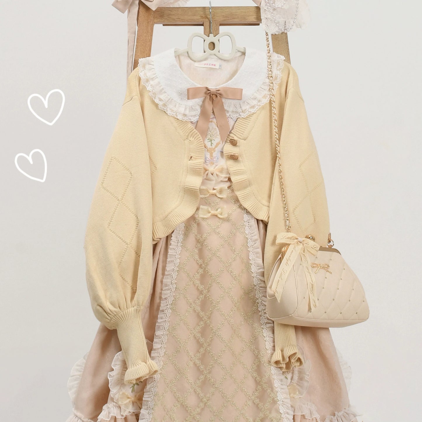 MIST - Cookie - Vintage Lolita Cardigan Short Sweater Multicolors