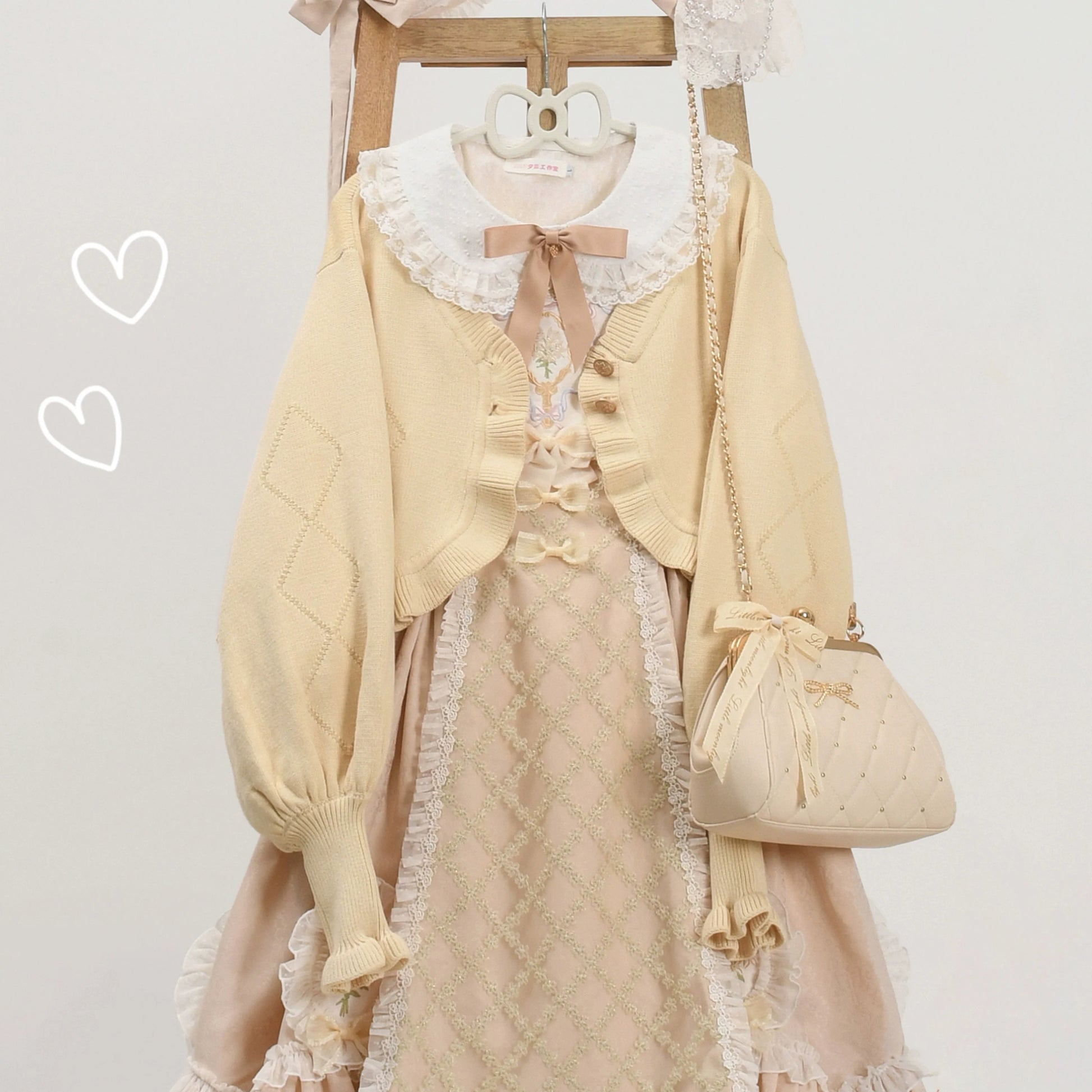 MIST - Cookie - Vintage Lolita Cardigan Short Sweater Multicolors