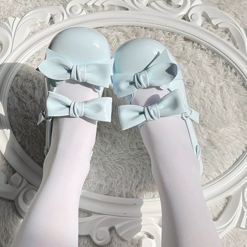 Beauty Bunny - Kawaii Lolita Shoes Low Heels Round Toe PU Shoes