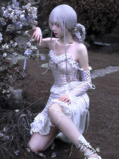 Blood Supply - God's Redemption - White Gothic Halloween Jumper Dress