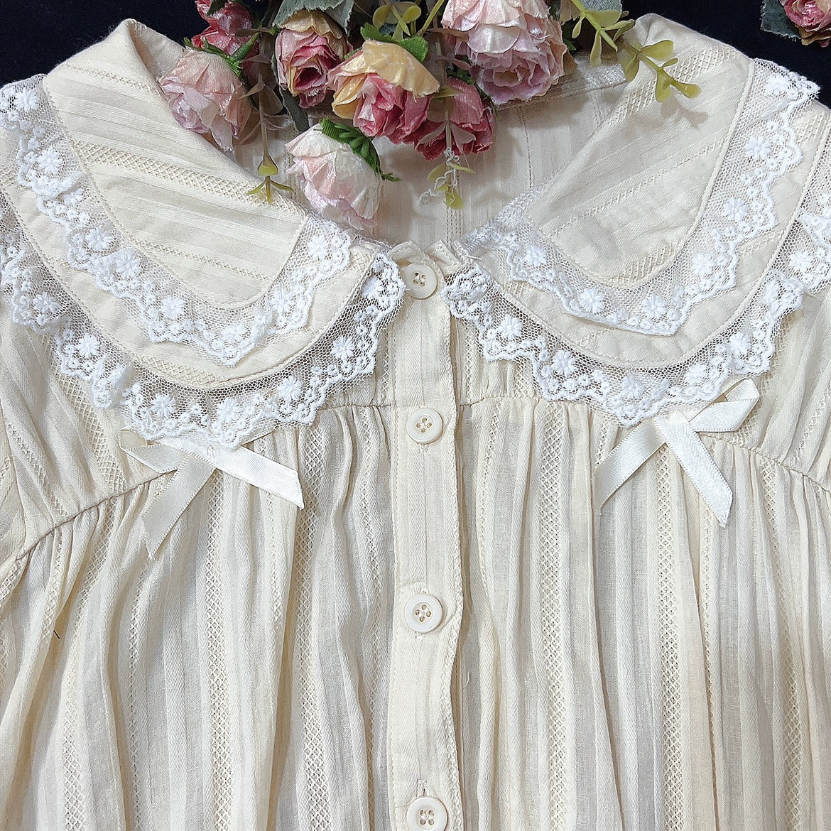 DMFS Lolita - Sweet Lolita Shirt Doll Collar Blouse High-waisted