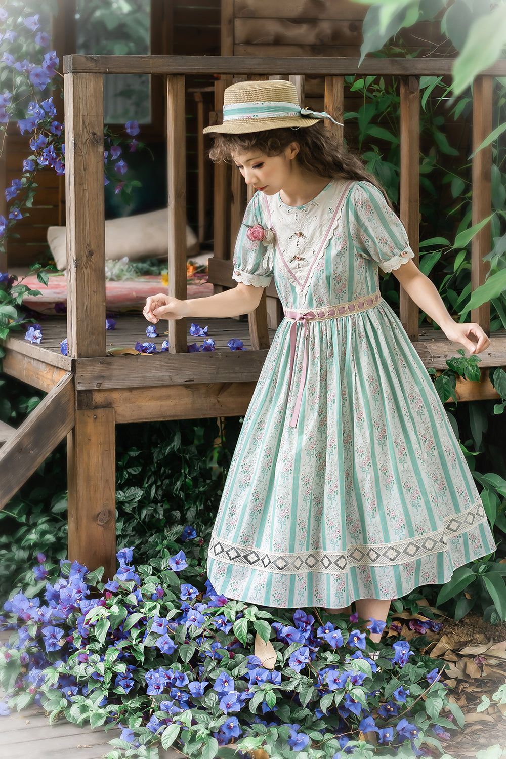 Miss Point - Happy Summer Elegant Lolita Floral OP Dress