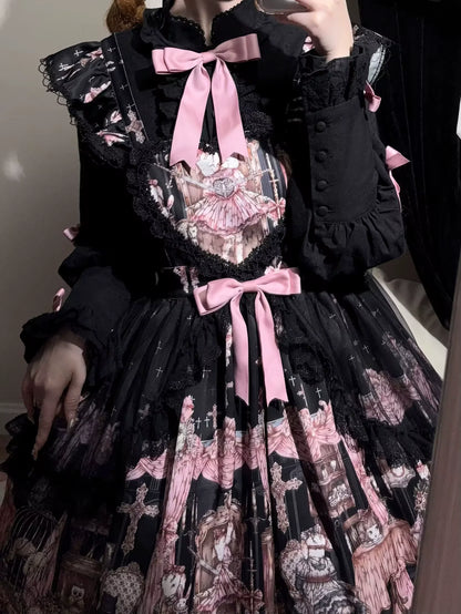 Uncle's Workshop - Missing Lamb Case - Gothic Lolita Dress Set with Sheep Prints