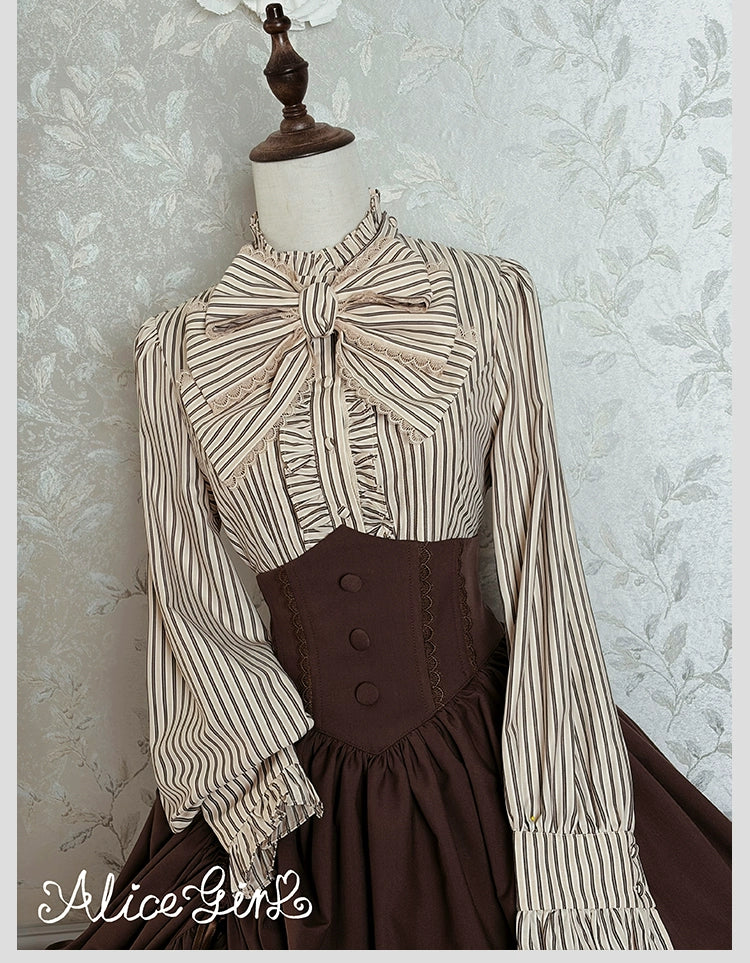 Alice Girl - Duke of Victoria - Classic Lolita Striped Blouse