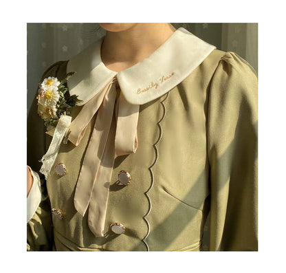 EESSILY - The Spring of Champs Elysees - Elegant Lolita Floral Embroidered OP