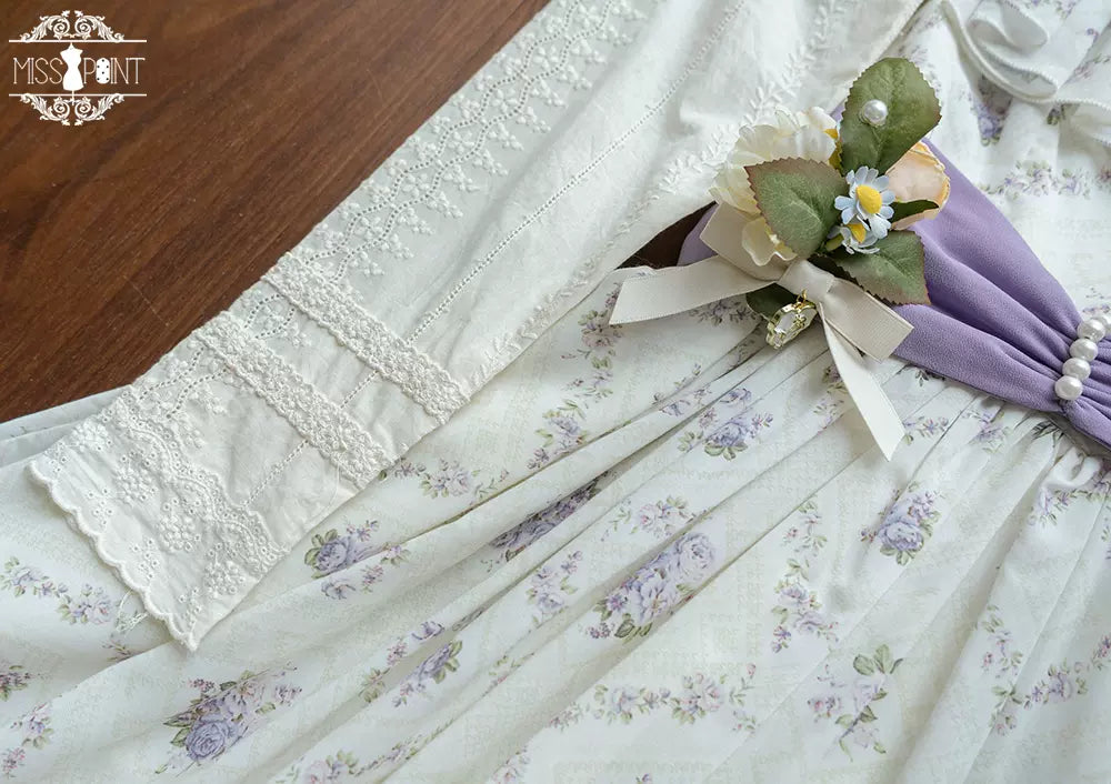 Miss Point - Woody Rose - Lolita Headband Flower Brooch