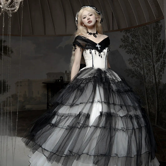 Daydream Whisper - Aphrodite - Gothic Lolita JSK Bridal Wedding Lolita Dress