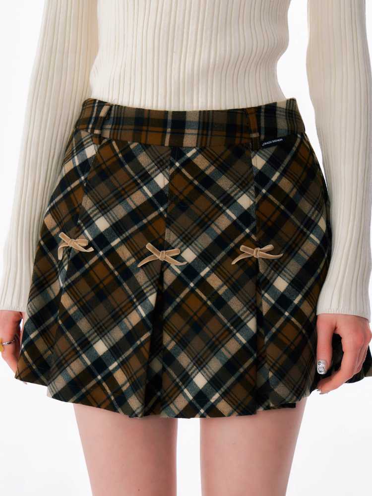 A-line plaid skirt【s0000010164】