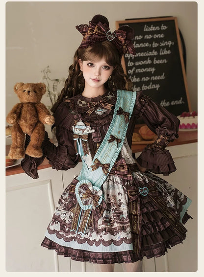 Alice Girl - Bear Chocolate Bar - Kawaii Lolita Headdress Set