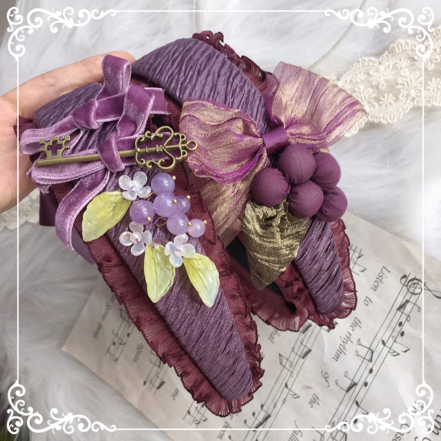 Chestnut Lolita - Louvre Vineyard Accessory Hairband Retro Lolita KC