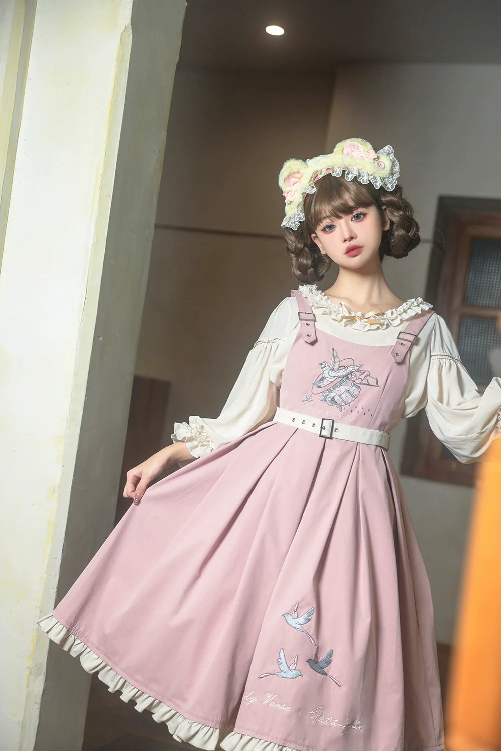 EESSILY - Flying Bird - Plus Size Elegant Lolita JSK Dress With Bird Embroidery