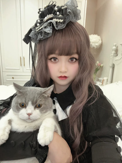 Cheese Cat - Sweet Lolita Cake Top Hat Handmade Lolita Accessory