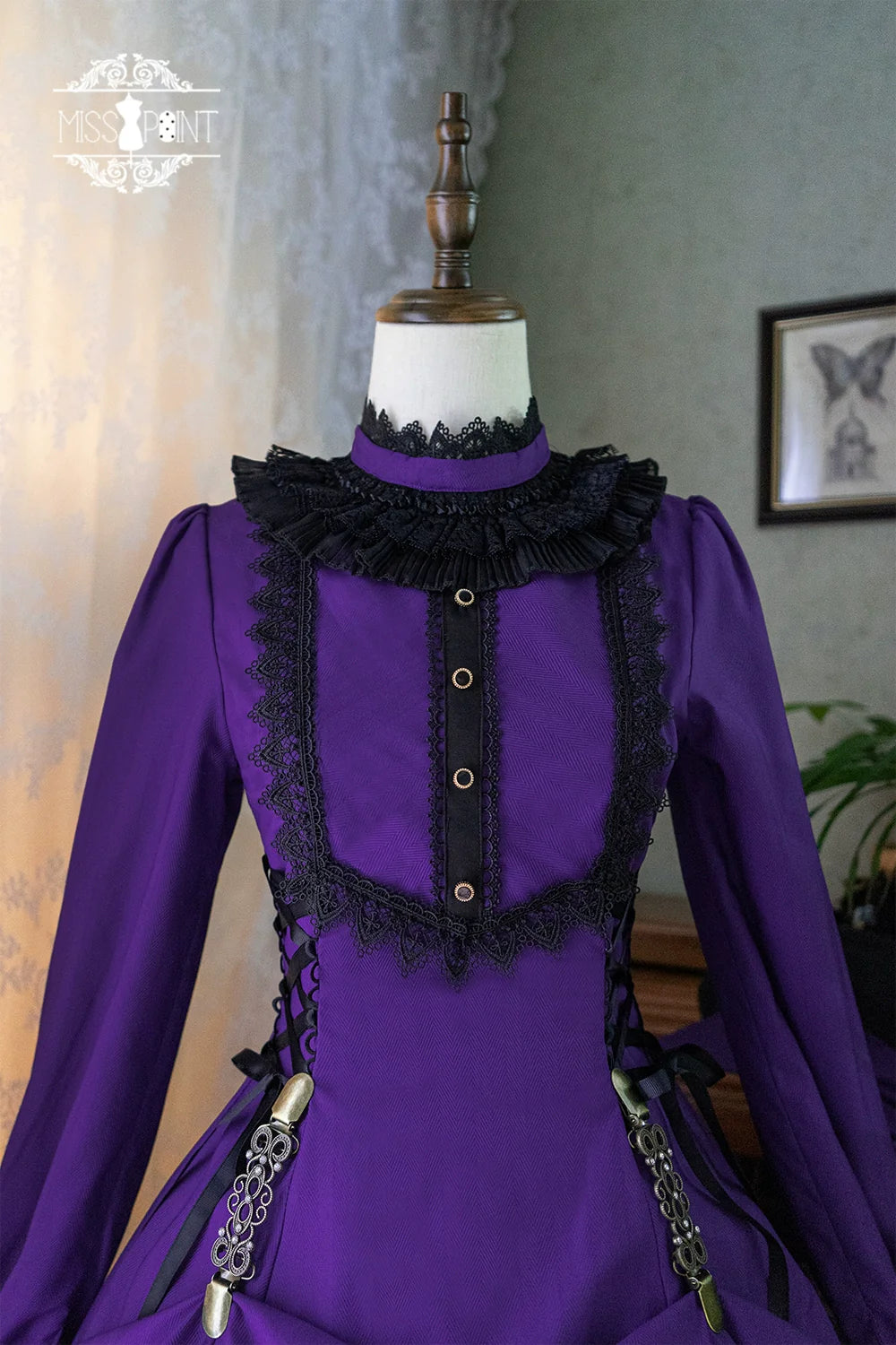 Miss Point - Perintz Manor - Gothic Lolita OP Long Sleeve Retro Lolita Dress