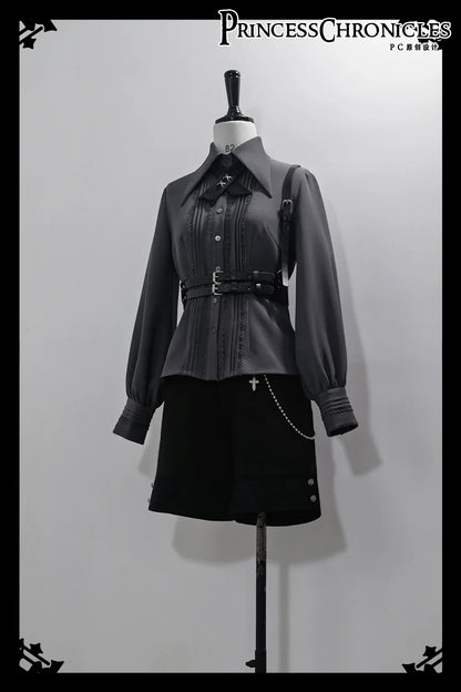 Princess Chronicles - Black Dragon - Gothic Lolita Shirt Retro Elegant Blouse Multicolors