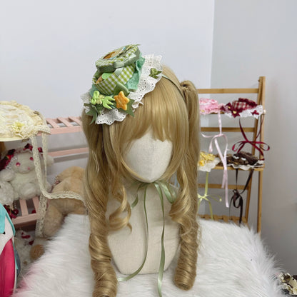 Chestnut Lolita - Sweet Lolita Candy Box Hat Handmade Lolita Top Hat