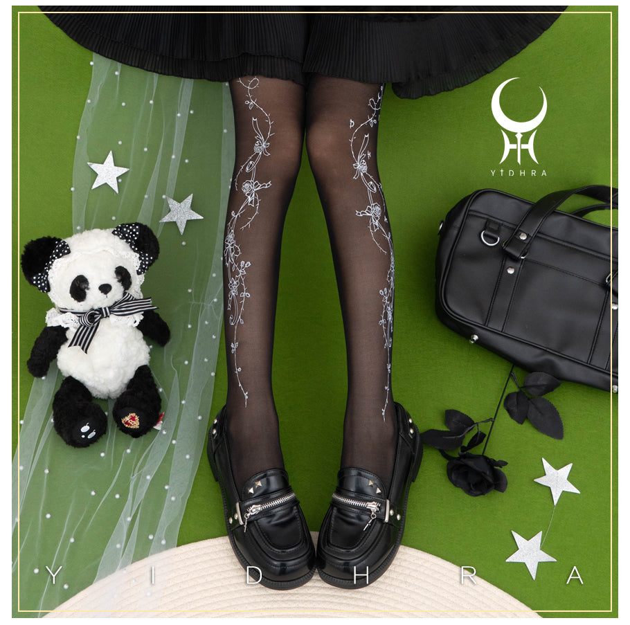 Yidhra - Whisper Rose - Summer 20D velvet Lolita Tights
