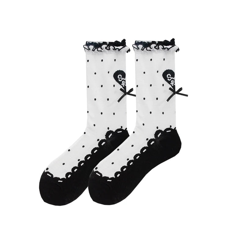 Roji Roji - Sweet Lolita Socks Cute Lolita Short Socks With Polka Dot