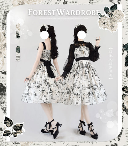 Forest Wardrobe - Forest Holiday - Elegant Lolita Foral Print JSK Dress Multicolors