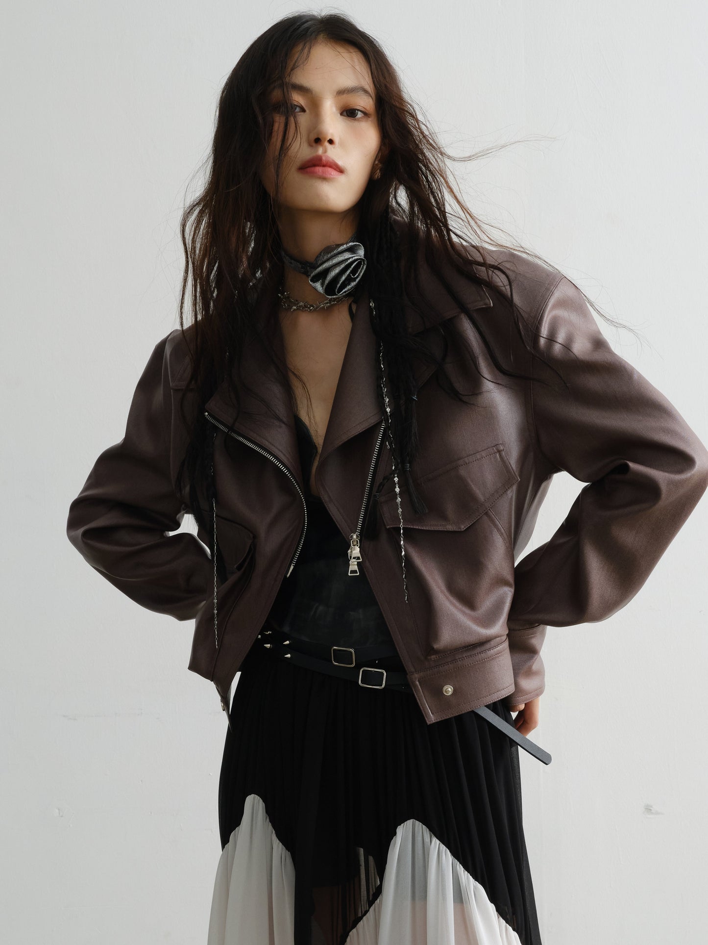 Loose PU Leather Jacket