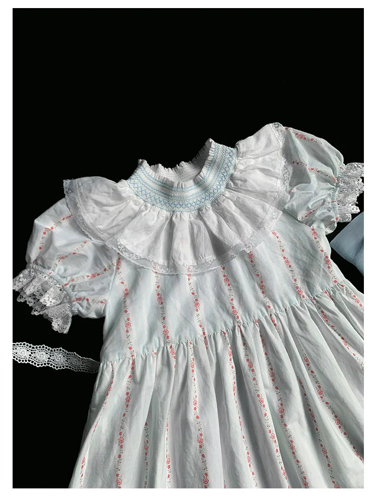 With PUJI - Annie's Dreamland - Cotton Lolita OP Dress Doll Collar Summer Dress