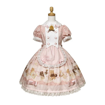 CutieVolta - Blissful Confectionery - Sweet Lolita OP Dress Bear Print JSK