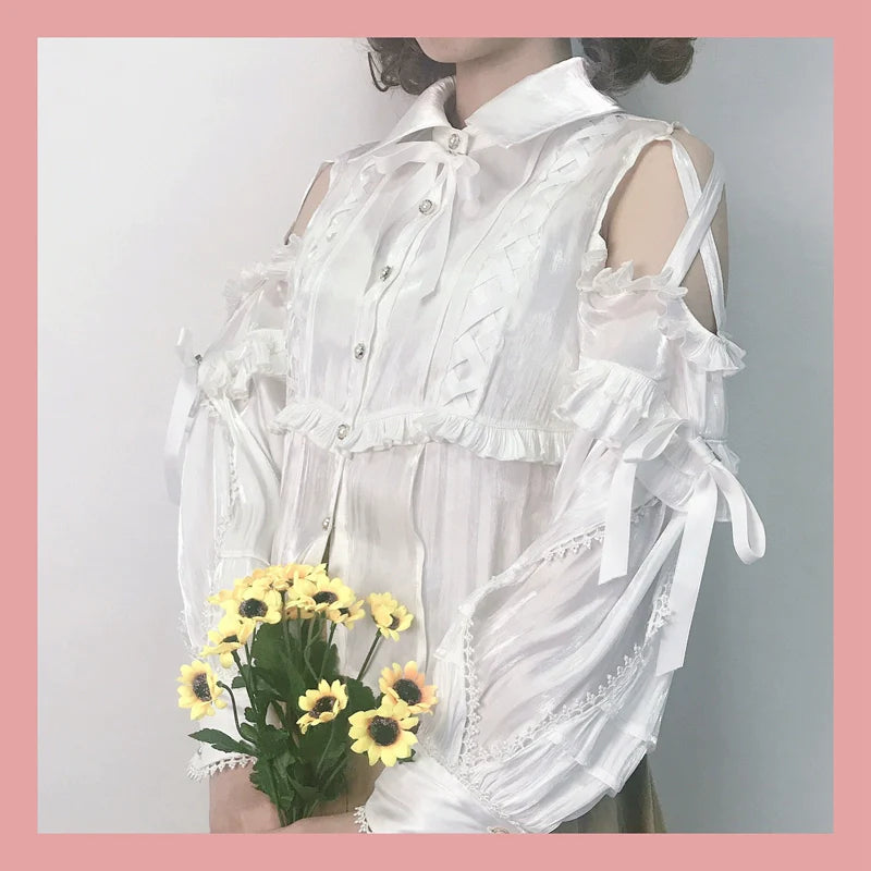 OCELOT - Lolita Blouse Yuelong Poem Long Sleeve Inner Shirt