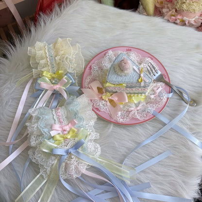 Chestnut Lolita - Sweet Lolita Headdress, Bow and Lace Decoration