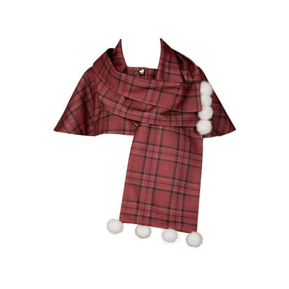 With PUJI - Wish Date - Twins Lolita Fishbone Bust-supporting JSK Winter Scarf-Cape