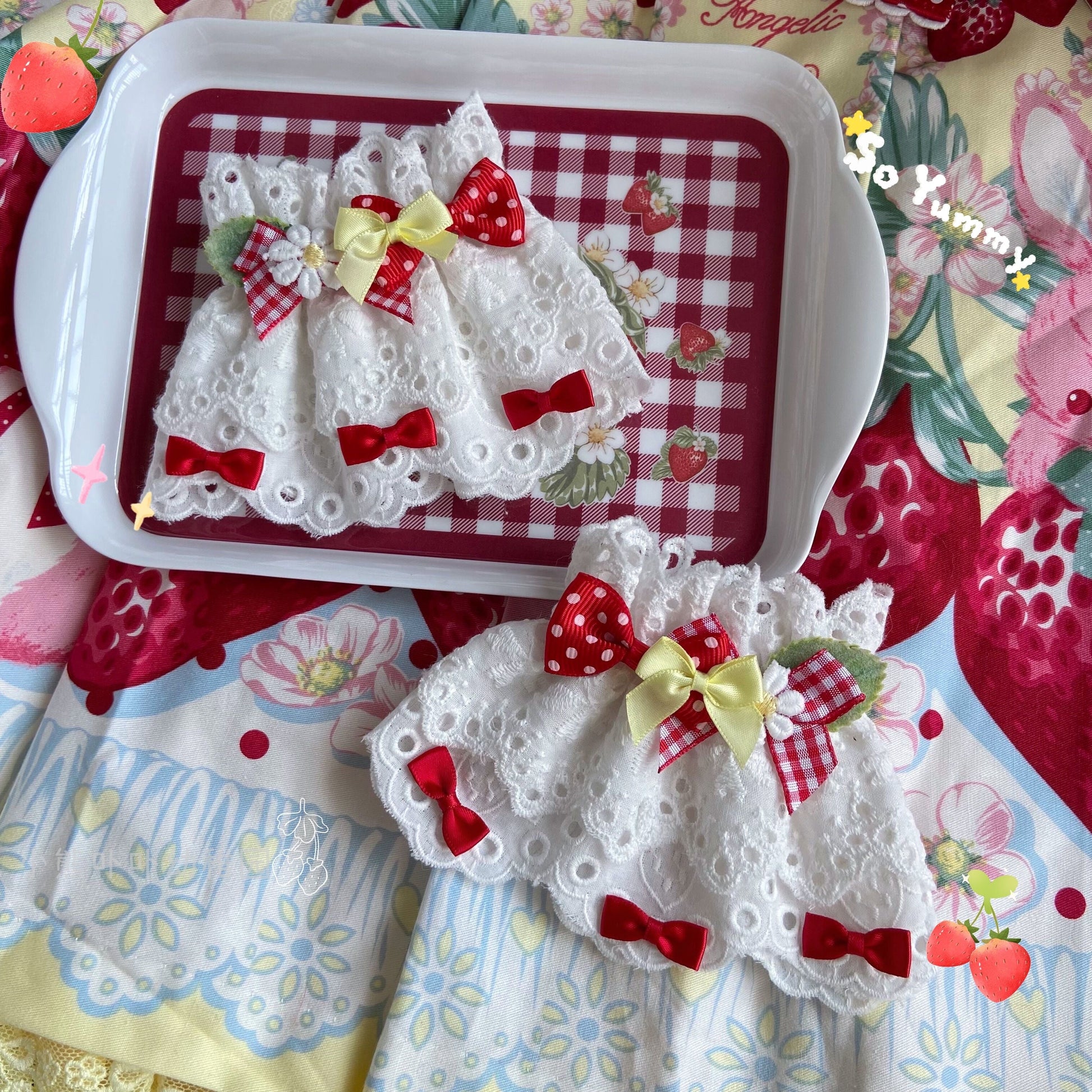 Bear Doll - Original Cute Lolita Bow Cuffs