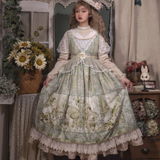 Cat-Romance - A Twilight Feast - Vintage Casual Lolita Summer OP