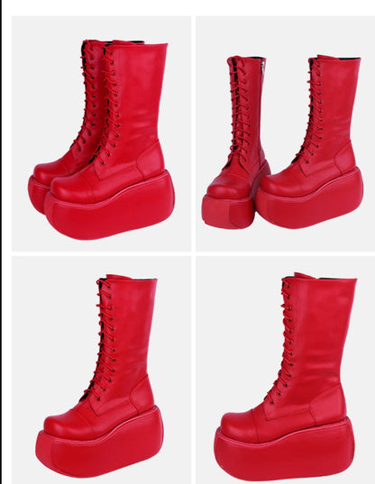 Angelic Imprint - Fashion Crossover Strap Punk Lolita Boots