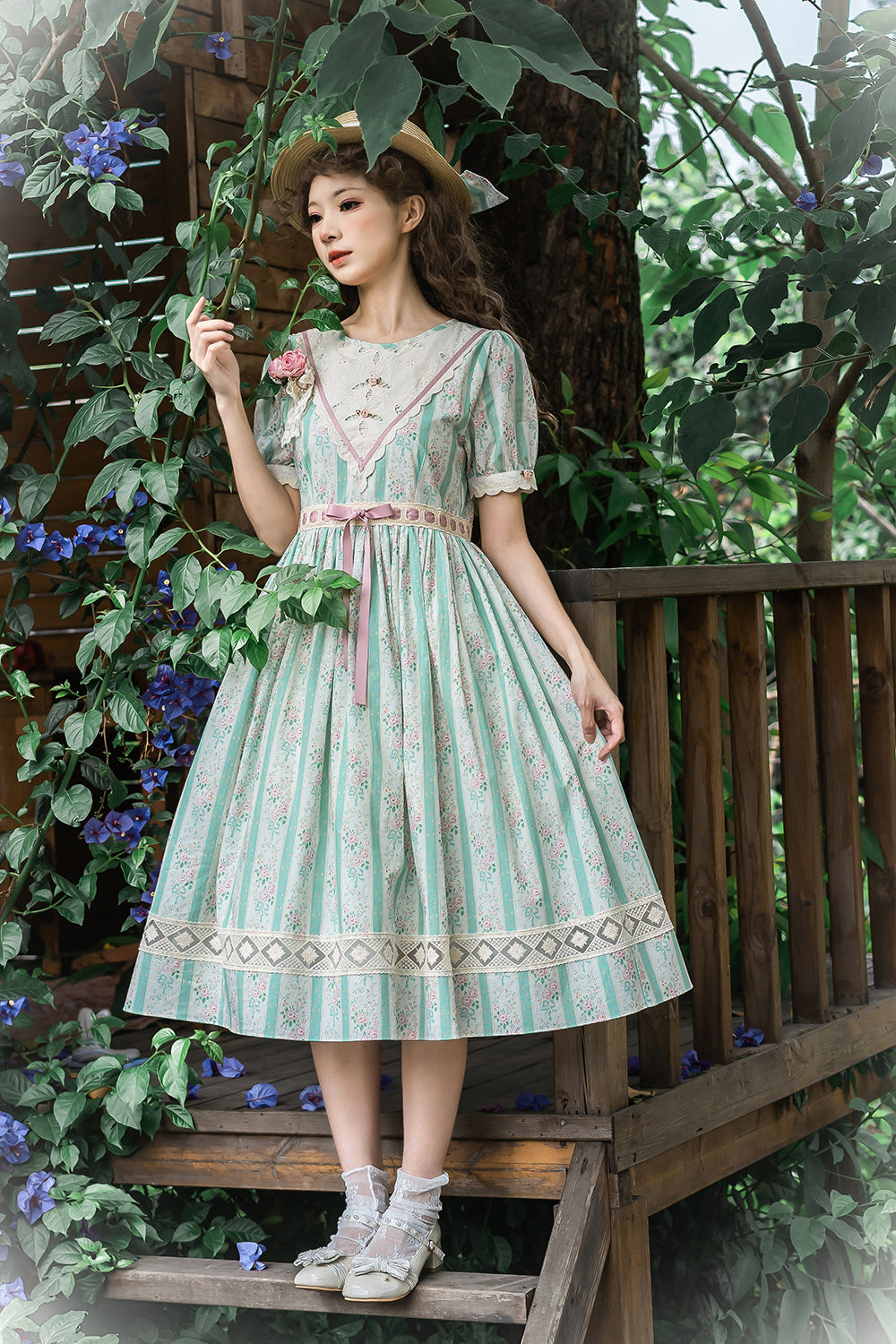 Miss Point - Happy Summer Elegant Lolita Floral OP Dress