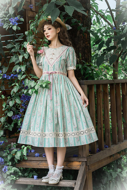 Miss Point - Happy Summer Elegant Lolita Floral OP Dress