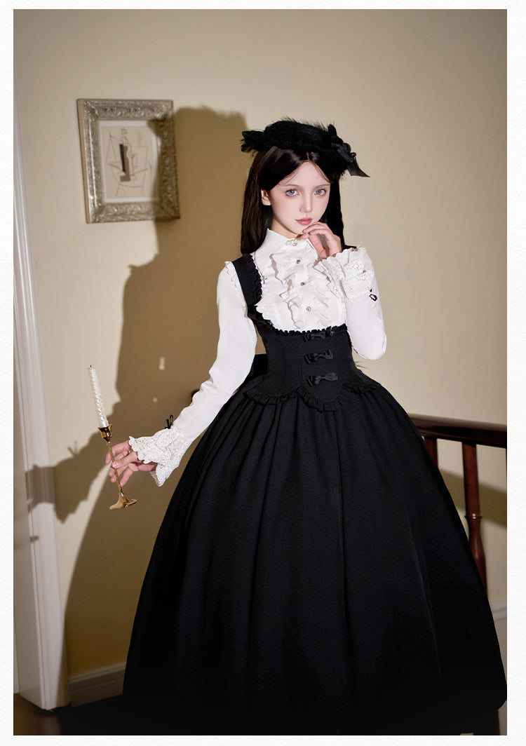 With PUJI - Silent Whisper - Classic Lolita Bust-supporting Long Dress, Shirt