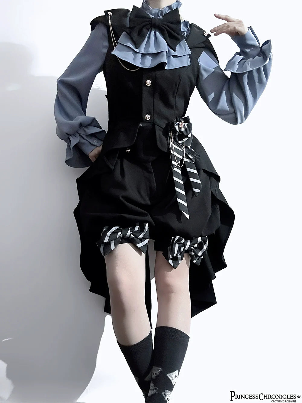 Princess Chronicles - Narrative Rule - Ouji Lolita Shorts Set, Long Vest