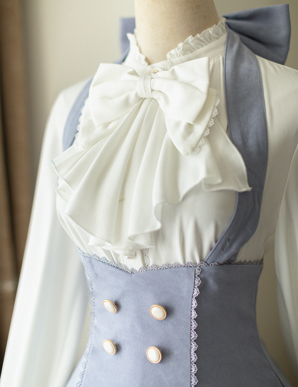 Forest Wardrobe - South of the Forest - Vintage Lolita Halter JSK Dress, French Style Blouse