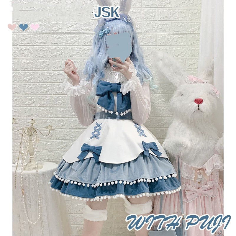 With PUJI - Confession Function - Wool Kawaii Lolita JSK Dress Suit