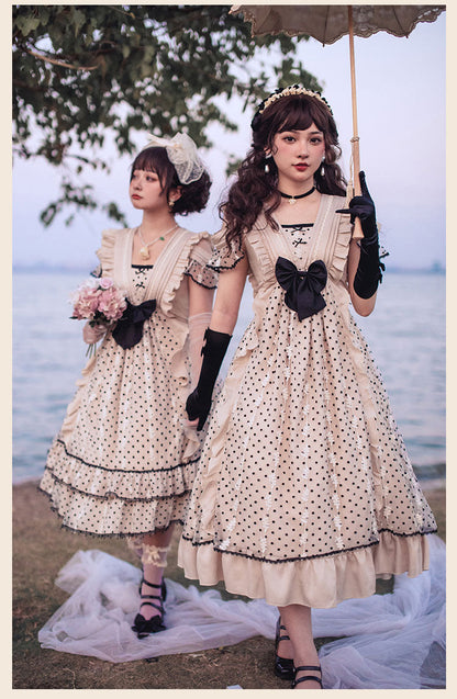 Cat-Romance - Coconut Milk Boo Boo - Elegant Lolita Polka Dot OP