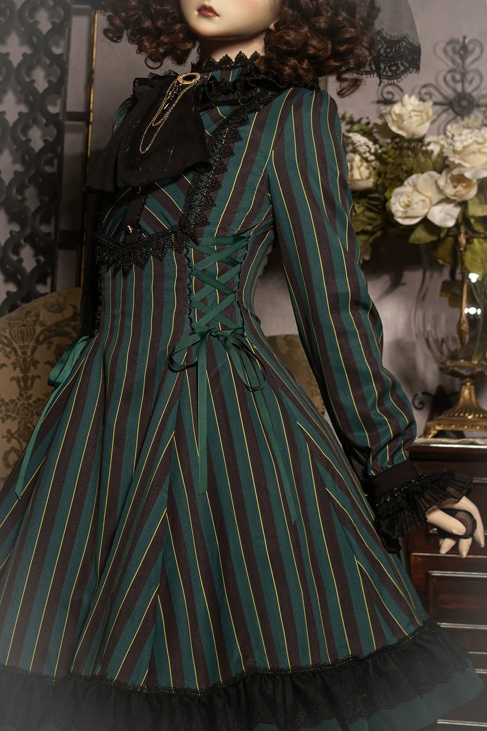 Miss Point - Perintz Manor - Gothic Lolita OP Long Sleeve Retro Lolita Dress