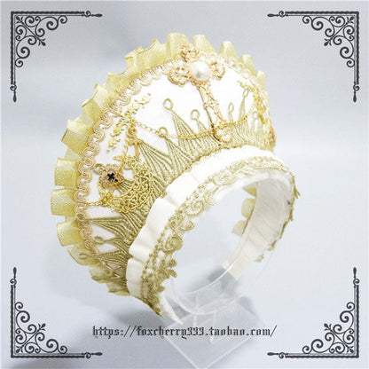 Fox Cherry - Gorgeous Lolita Palace Retro Golden Tudor Headdress