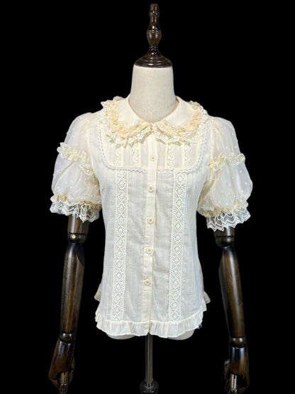 DMFS Lolita - Lollipop - Sweet Lolita Shirt with Double-Layered Puff Sleeves