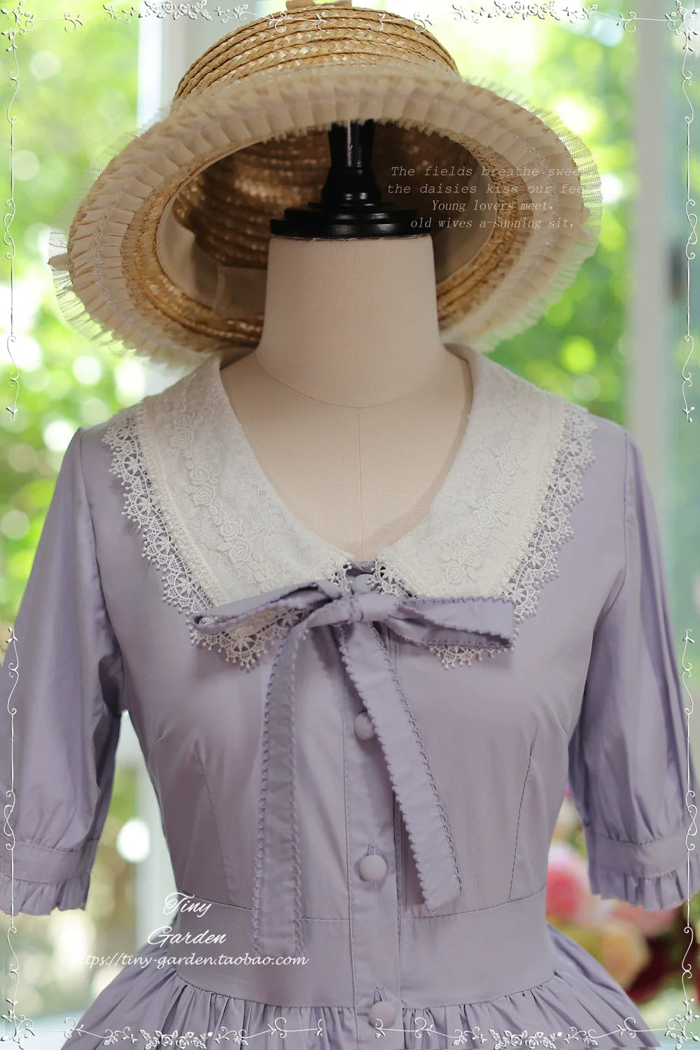 Tiny Garden - Lacey 2.0 - Classic Lolita OP Lace Collar Open Front Dress