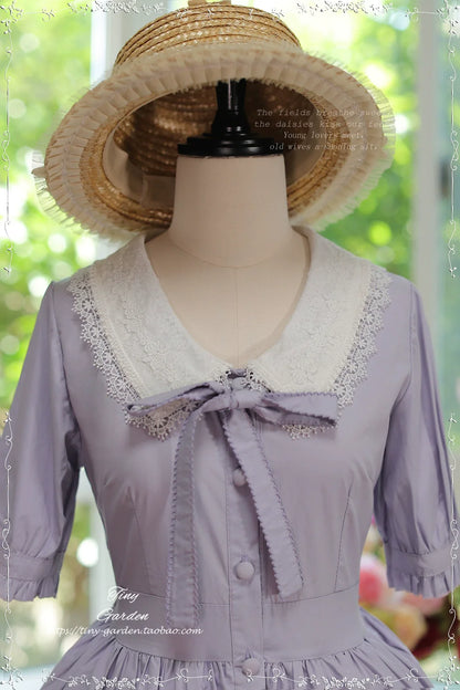 Tiny Garden - Lacey 2.0 - Classic Lolita OP Lace Collar Open Front Dress