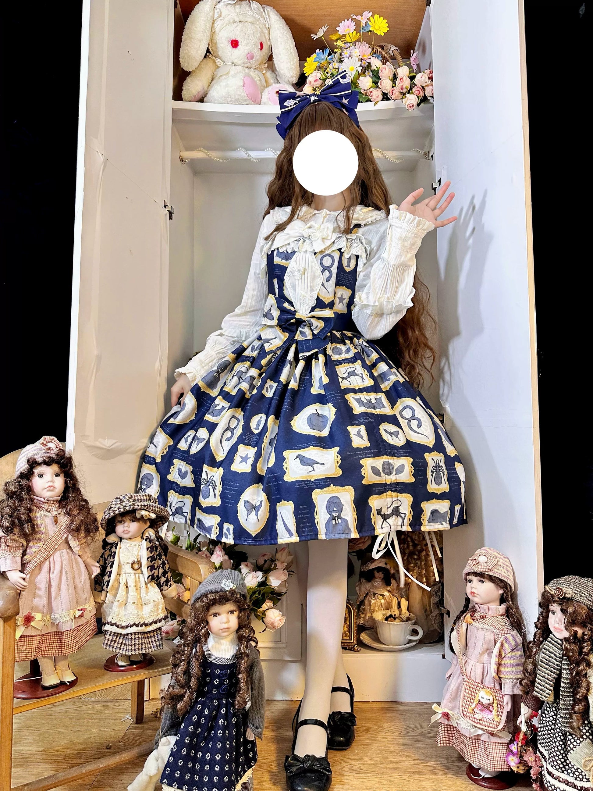 Magic Tea Party - Classic Lolita JSK with Elegant Art-Inspired Prints