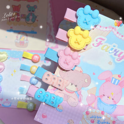 Bear Doll - Original Homemade Bared Sweet Lolita Hair Clips