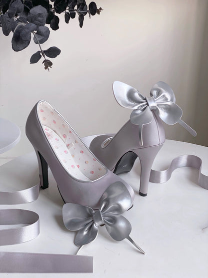 Pure Tea For Dream - Butterfly Specimen - Ballet Style Lolita Shoes Elegant Platform Lolita Heels