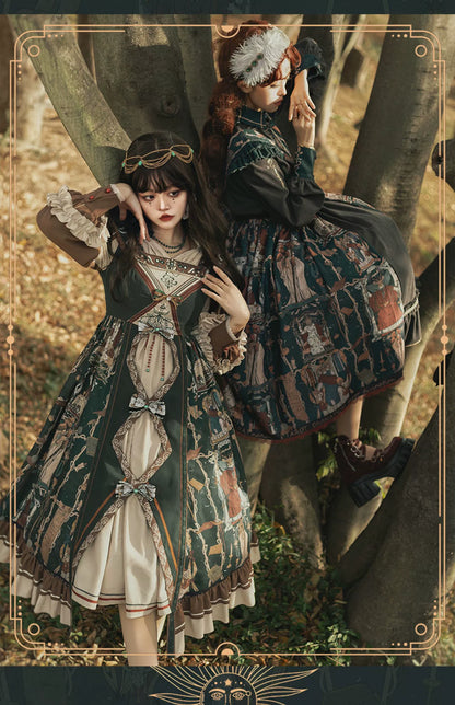 YingLuoFu - Tarot - Elegant Lolita Dress Classicl Court Style Lolita OP Salopette