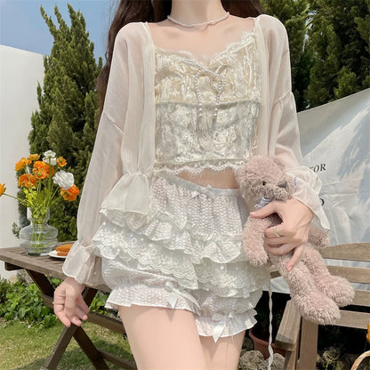 Sugar Girl - Daily Lolita Bloomers Lace Leggings for Summer Wear